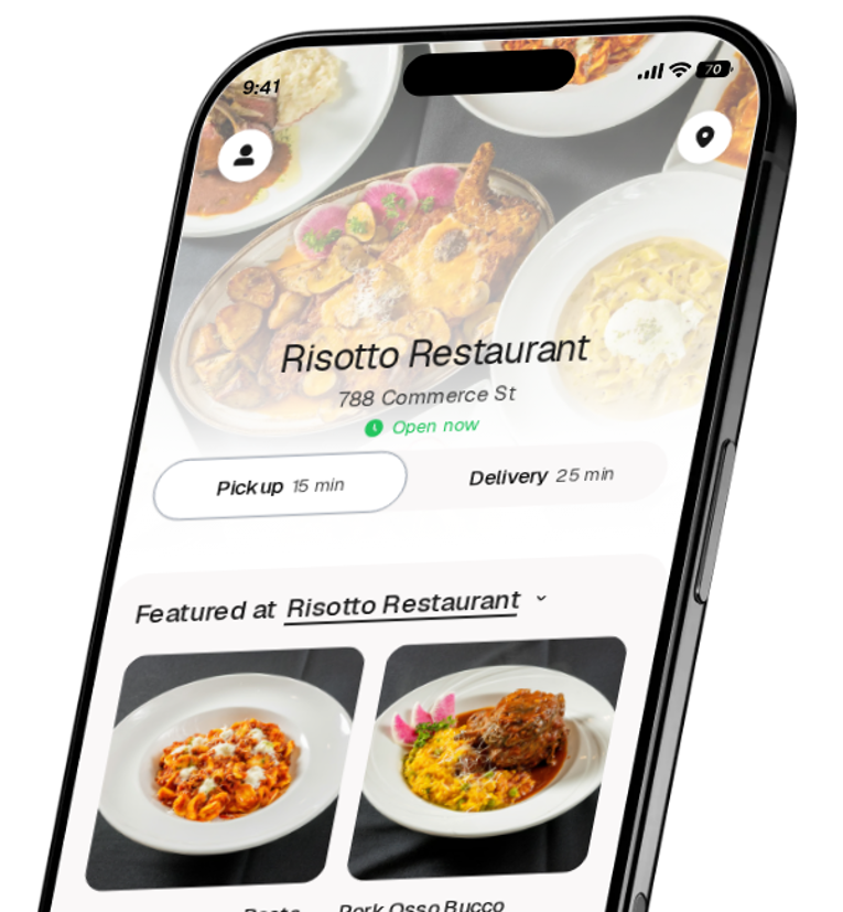 Risotto Restaurant app preview